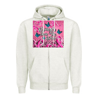 Oatmeal Heather stronger than the stormcancer Zipper Hoodie - AdoDesignShop