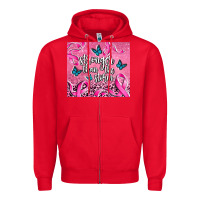 Red stronger than the stormcancer Zipper Hoodie - AdoDesignShop