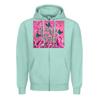 Seafoam stronger than the stormcancer Zipper Hoodie - AdoDesignShop