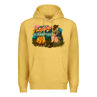Antique Gold happy camping Premium Hoodie - NancyCooperArtShop