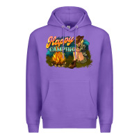 Purple happy camping Premium Hoodie - NancyCooperArtShop