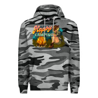 Slate Camo happy camping Premium Hoodie - NancyCooperArtShop