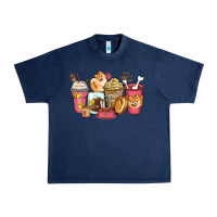 Navy pomeranian coffee cups Urban Heavy Tee - Zillion Design Studio