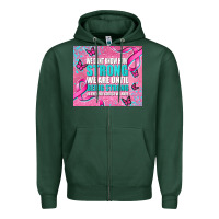 Sports Green pink ribbon cancer Zipper Hoodie - AdoDesignShop