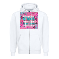 White pink ribbon cancer Zipper Hoodie - AdoDesignShop