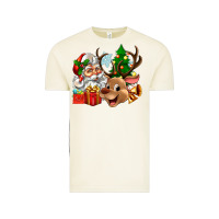 Vintage Arctic santa and reindeer Vintage Tee - Zillion Design Studio
