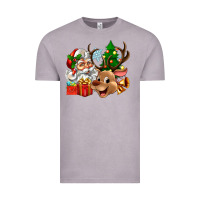 Vintage Zinc santa and reindeer Vintage Tee - Zillion Design Studio