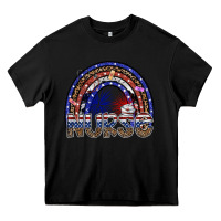 Black american nurse Heavy Core Tee - SublimationCraftShop