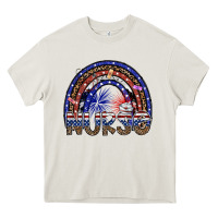 Cream american nurse Heavy Core Tee - SublimationCraftShop
