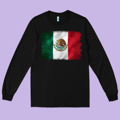 Mexican Flag Long Sleeve Tee Designed By Cts Tumbler Store
