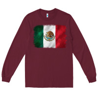 Burgundy mexican flag Long Sleeve Tee - CTS Tumbler Store