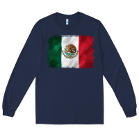 Navy mexican flag Long Sleeve Tee - CTS Tumbler Store