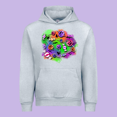 Halloween Candy Patches Urban Hoodie Designed By Bundleandbundleshop