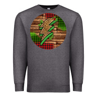 Charcoal Heather leopard lightning bolt Christmas Premium Sweatshirt - Jasminsmagicworld