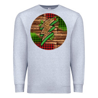 Heather Grey leopard lightning bolt Christmas Premium Sweatshirt - Jasminsmagicworld