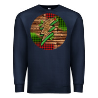Navy leopard lightning bolt Christmas Premium Sweatshirt - Jasminsmagicworld