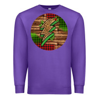 Purple leopard lightning bolt Christmas Premium Sweatshirt - Jasminsmagicworld
