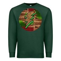 Sports Green leopard lightning bolt Christmas Premium Sweatshirt - Jasminsmagicworld
