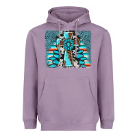 Lavender cross gemstone background Heavyweight Hoodie - AdoDesignShop