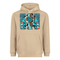 Cross Gemstone Background Heavyweight Hoodie | Teevron