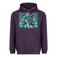 Plum cross gemstone background Heavyweight Hoodie - AdoDesignShop