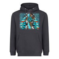 Smoke cross gemstone background Heavyweight Hoodie - AdoDesignShop
