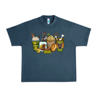 Midnight Navy pitbull coffee cups Urban Heavy Tee - Zillion Design Studio