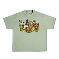 Oil Green pitbull coffee cups Urban Heavy Tee - Zillion Design Studio