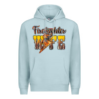 Blue Mist firefighter wife lightning bolt Premium Hoodie - NancyCooperArtShop