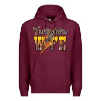 Burgundy firefighter wife lightning bolt Premium Hoodie - NancyCooperArtShop