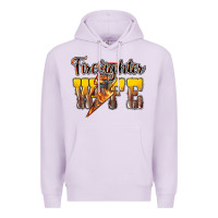 Lilac firefighter wife lightning bolt Premium Hoodie - NancyCooperArtShop