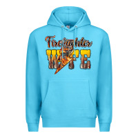 Ocean Blue firefighter wife lightning bolt Premium Hoodie - NancyCooperArtShop