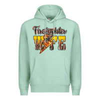 Seafoam firefighter wife lightning bolt Premium Hoodie - NancyCooperArtShop