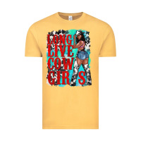 Vintage Mustard long live cowgirls Vintage Tee - texasbilliewilder
