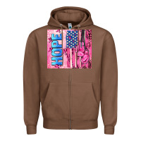 Chestnut hope  breast cancer and american flag Zipper Hoodie - AdoDesignShop