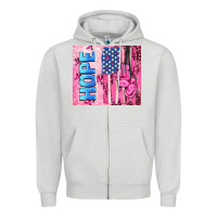 Dove Grey hope  breast cancer and american flag Zipper Hoodie - AdoDesignShop