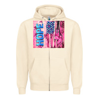 Sandshell hope  breast cancer and american flag Zipper Hoodie - AdoDesignShop