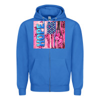 True Royal hope  breast cancer and american flag Zipper Hoodie - AdoDesignShop