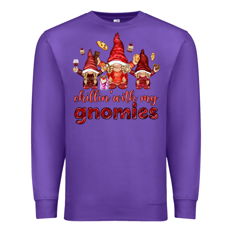 Chilling With My Gnomies Premium Sweatshirt by NancyCooperArtShop | Teevron