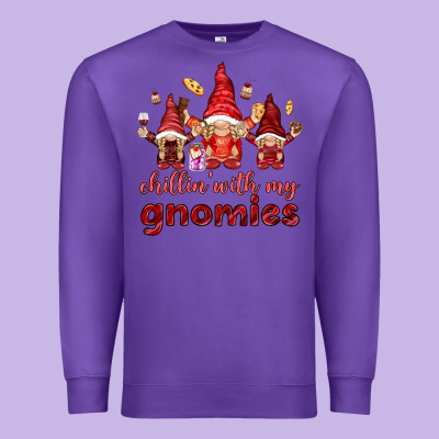 Chilling With My Gnomies Premium Sweatshirt Designed By Nancycooperartshop