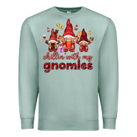 Seafoam chilling with my gnomies Premium Sweatshirt - NancyCooperArtShop