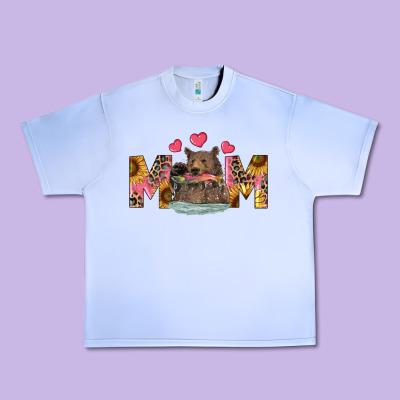 Urban Heavy Tee mom bear with sunflowers