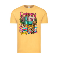 Vintage Mustard campers have smore fun Vintage Tee - RanaPortraitStore