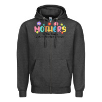 Charcoal Heather mothers are like flower Zipper Hoodie - JahusDesignShop