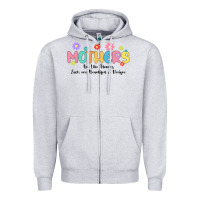 Heather Grey mothers are like flower Zipper Hoodie - JahusDesignShop