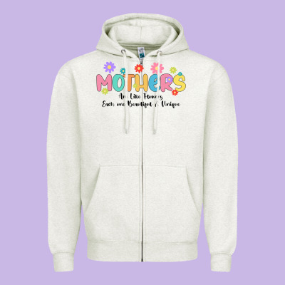 Mothers Are Like Flower Zipper Hoodie Designed By Jahusdesignshop