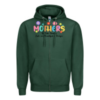 Sports Green mothers are like flower Zipper Hoodie - JahusDesignShop
