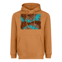 Meerkat turquoise glitter leopard background Heavyweight Hoodie - AdoDesignShop