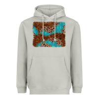Moon Dust turquoise glitter leopard background Heavyweight Hoodie - AdoDesignShop
