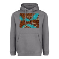 Storm turquoise glitter leopard background Heavyweight Hoodie - AdoDesignShop